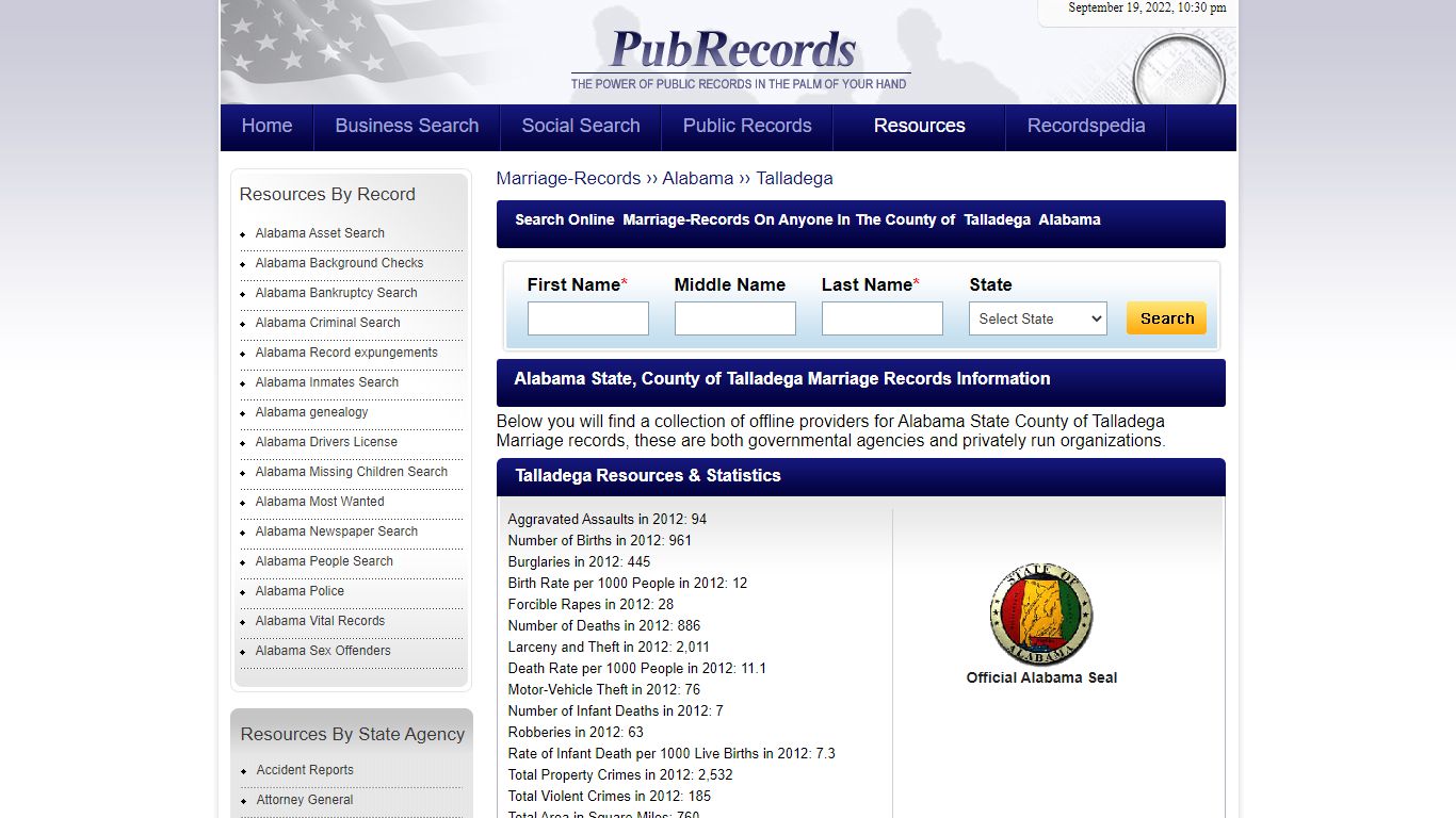 Talladega County, Alabama Marriage Records - Pubrecords.com