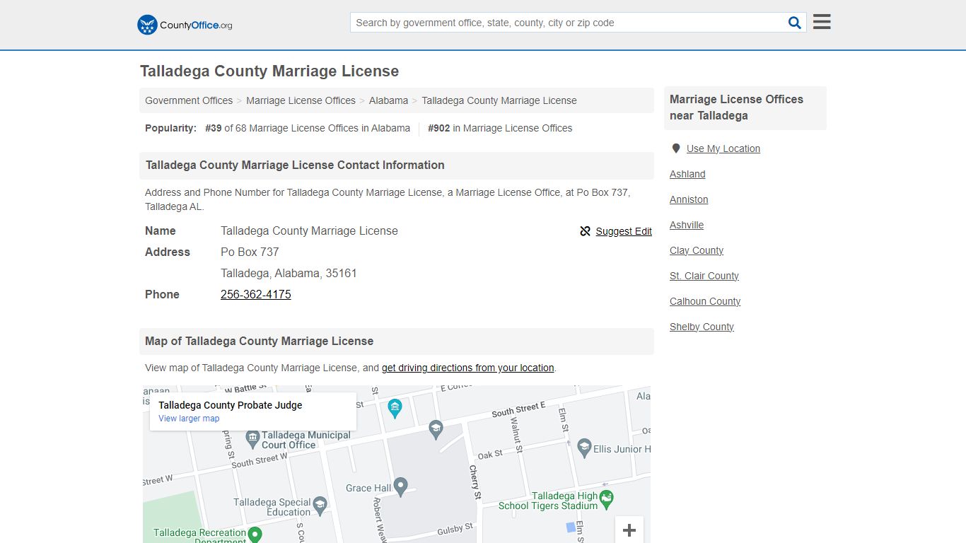 Talladega County Marriage License